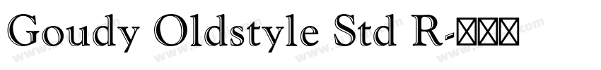 Goudy Oldstyle Std R字体转换